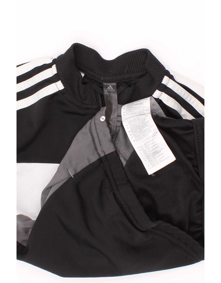 Adidas - Chaqueta de chándal para niño, 5-6 años, color negro, poliéster