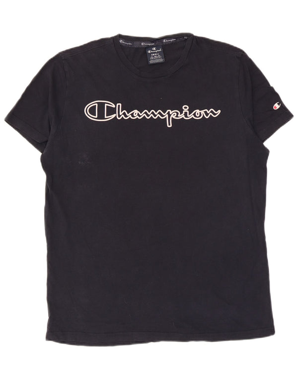 Champion Mens Graphic T-Shirt Top Small Navy Blue
