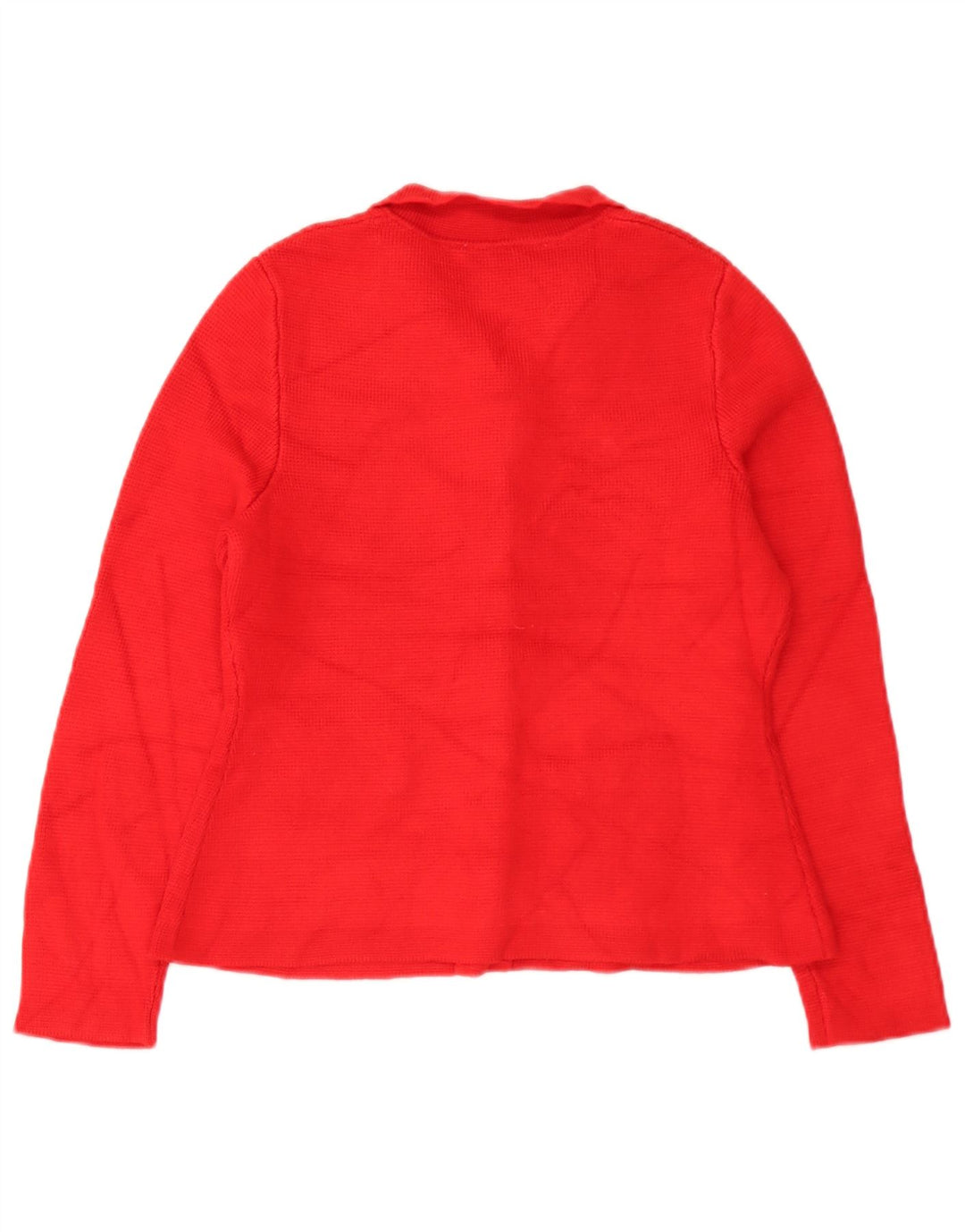 Zara Mujer Cárdigan Suéter UK 12 Medio Viscosa Roja