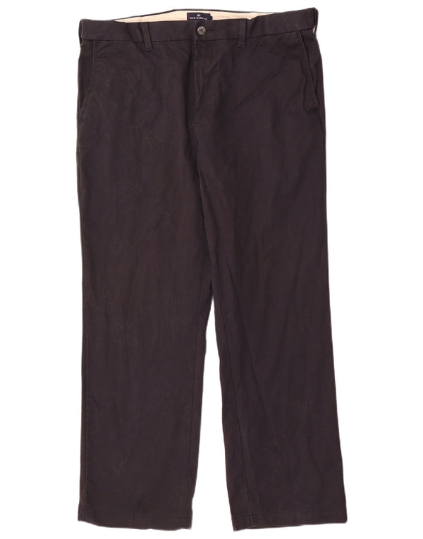 Marks & Spencer Pantalón chino recto azul Harbor para hombre W36 L29 Azul marino