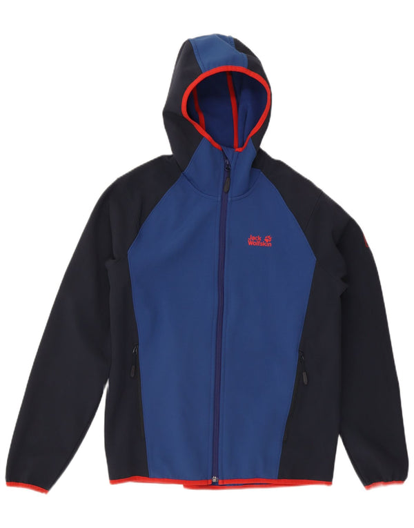 Jack Wolfskin Suéter con capucha y cremallera para hombre UK 34 Small Blue Colourblock