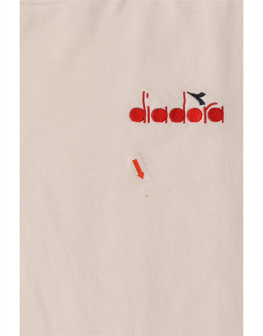 DIADORA Mens Graphic T-Shirt Top Small White Cotton Vintage Diadora and Second-Hand Diadora from Messina Hembry 
