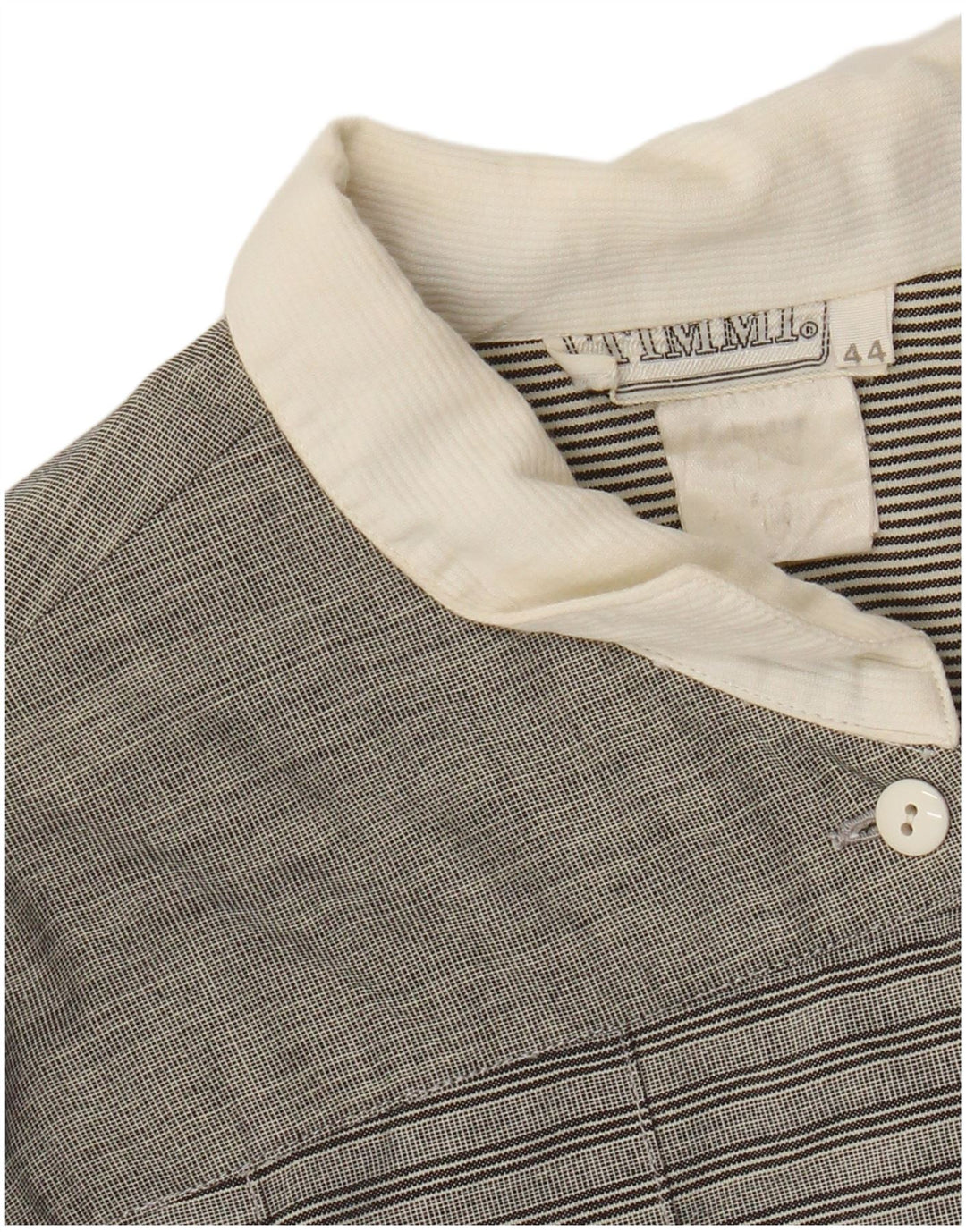 Blusa vintage para mujer IT 44 Gris medio a rayas
