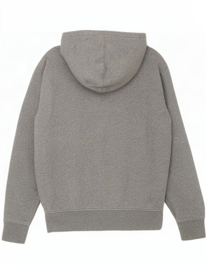 Gap - Sudadera con capucha y cremallera para hombre, talla pequeña, algodón moteado gris