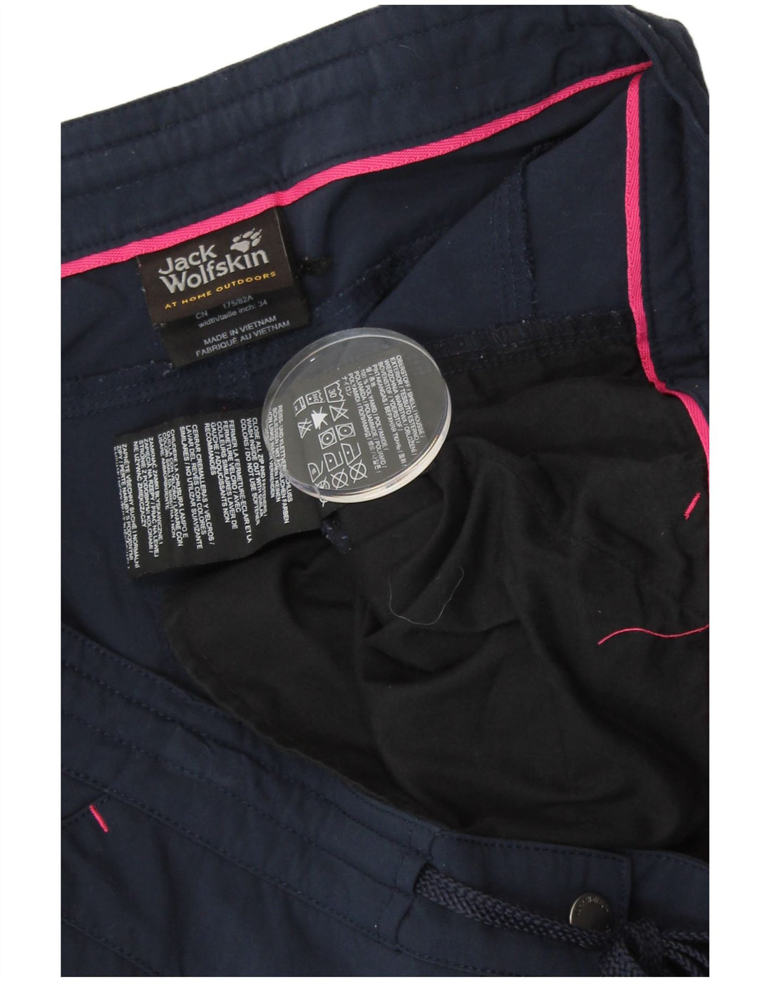 JACK WOLFSKIN Pantalones cortos chinos para mujer UK 16 Large W36 Poliamida azul marino