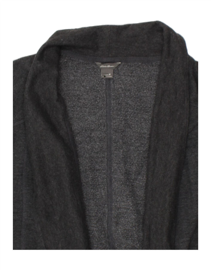 EDDIE BAUER Womens Longline Open Cardigan Sweater UK 14 Medium Grey Cotton Vintage Eddie Bauer and Second-Hand Eddie Bauer from Messina Hembry 
