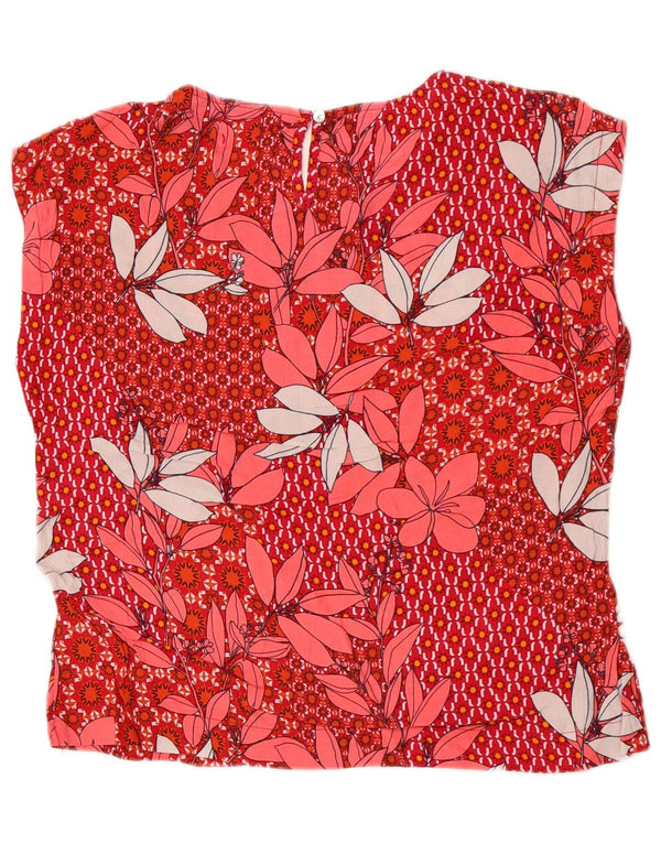 Blusa para mujer de White Stuff, talla 42, viscosa floral roja mediana