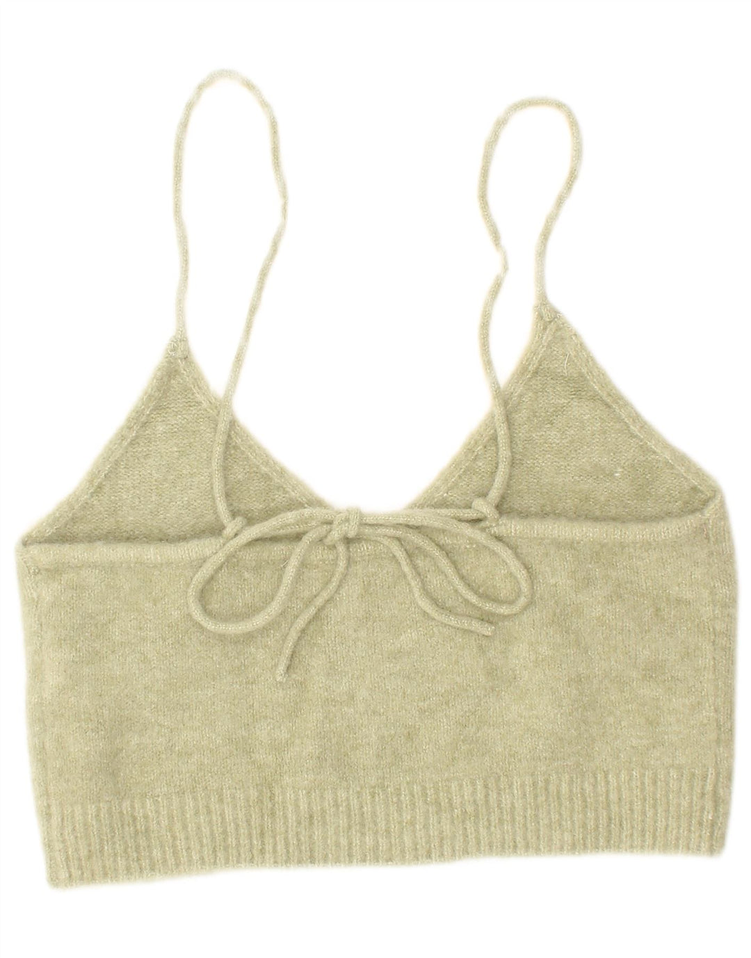 Zara Mujer Crop Top De Punto Small Acrílico Verde