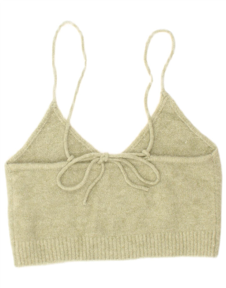 Zara Mujer Crop Top De Punto Small Acrílico Verde