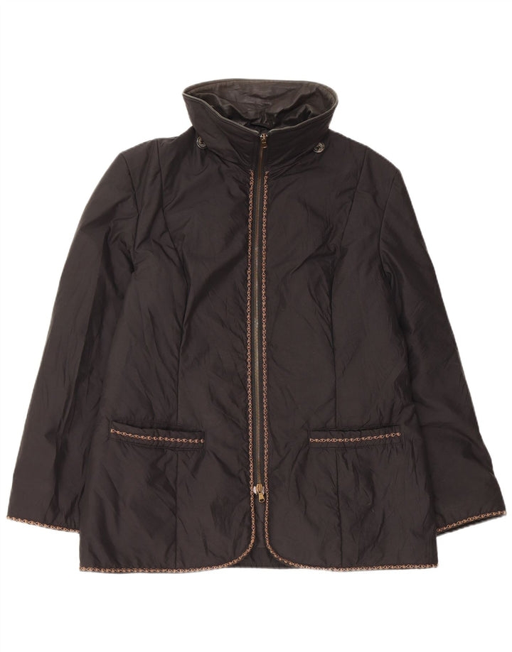 Chaqueta cortavientos vintage para mujer IT 48 XL Poliéster negro