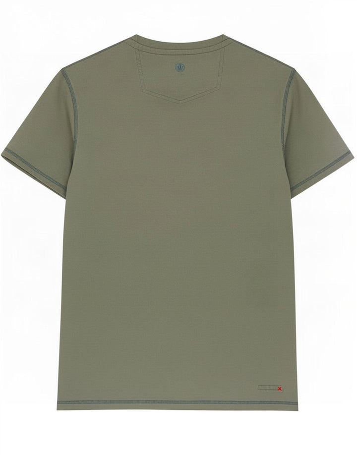 Camiseta gráfica para hombre Fat Face Top de algodón verde medio