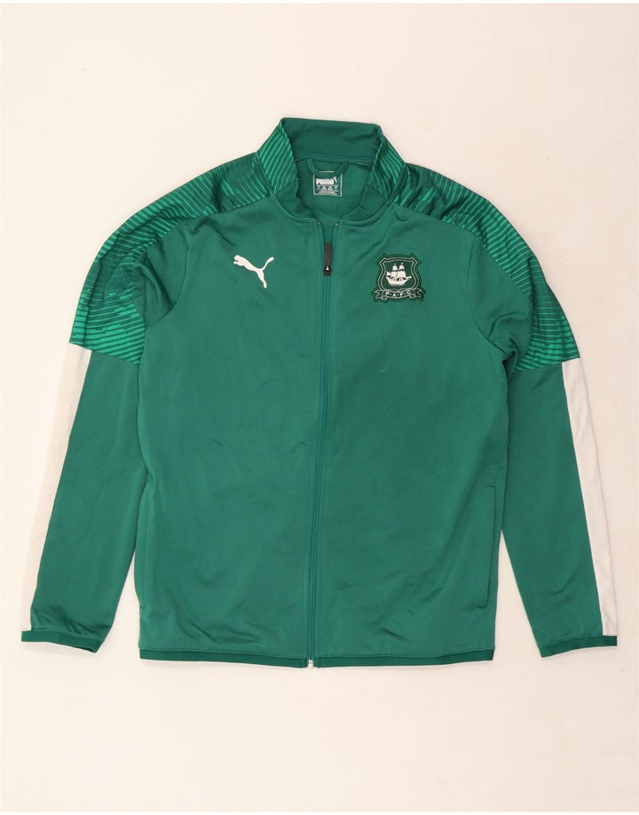 Puma Chaqueta de chándal para hombre con bloques de color verde grande Poliéster