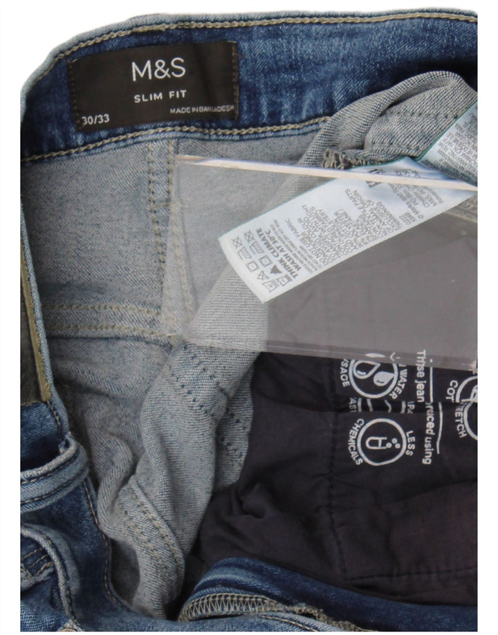 Vaqueros ajustados para mujer Marks & Spencer W30 L33 Algodón azul