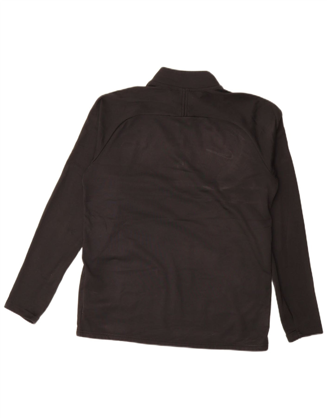 Nike Dri Fit - Sudadera con cuello y cremallera para hombre, talla mediana, poliéster negro
