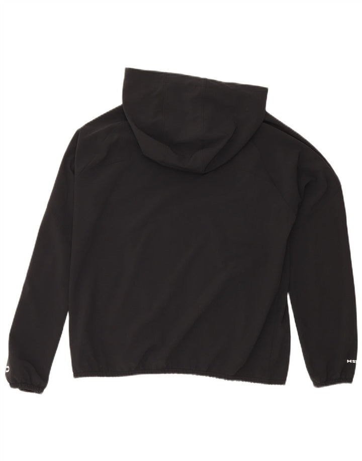 Under Armour Chaqueta de chándal con capucha para hombre, poliéster negro mediano