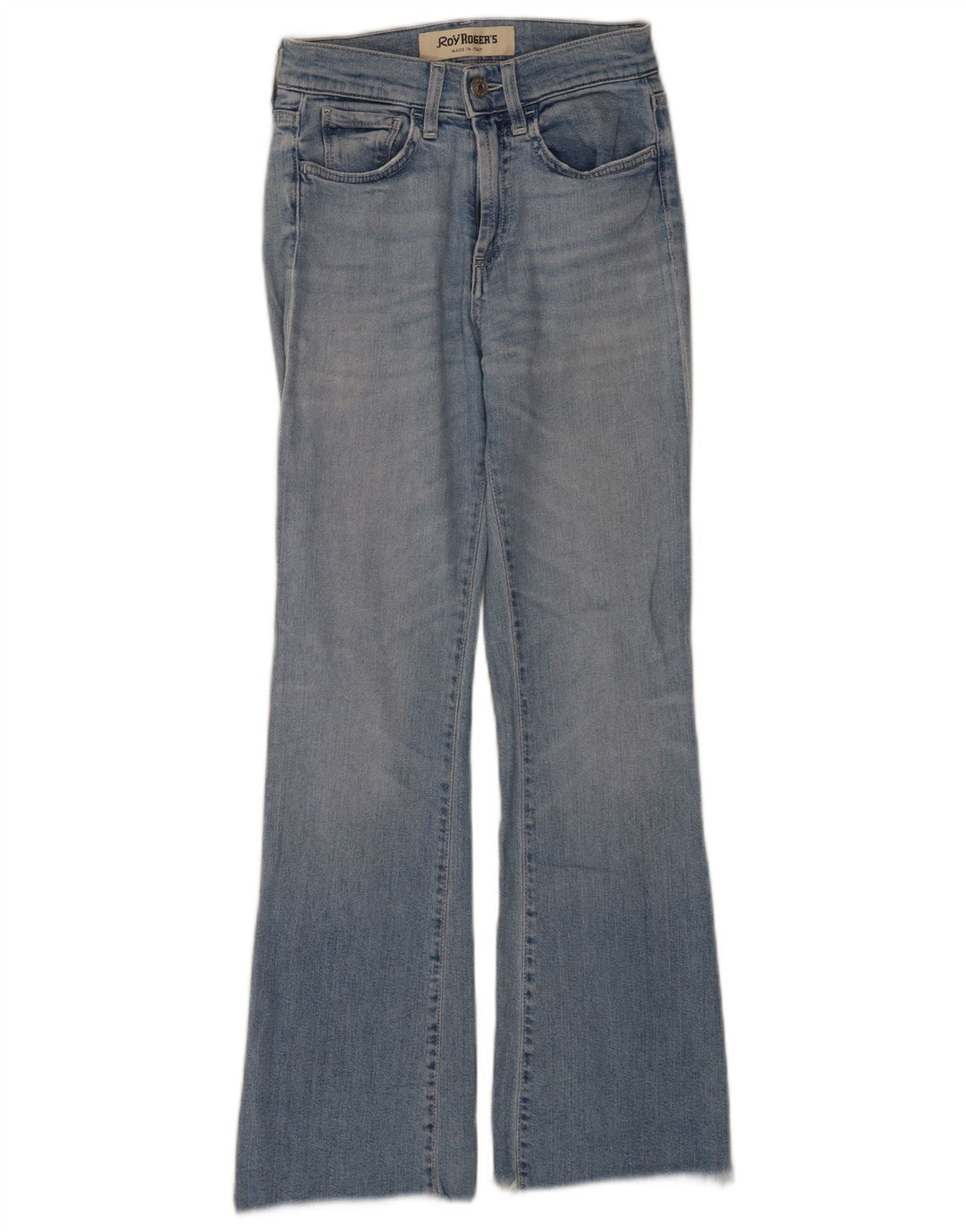 Vaqueros acampanados para mujer Roy Rogers W24 L28 Algodón azul