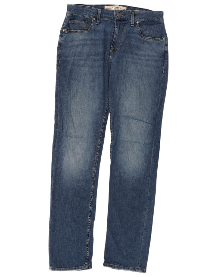 GUESS Vaqueros Rectos Mujer W30 L31 Algodón Azul