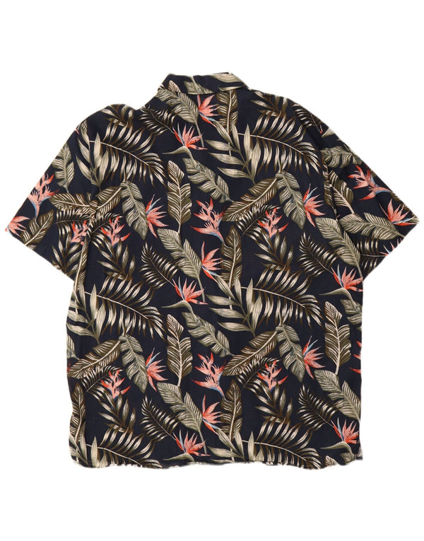 Jack & Jones Hombre Camisa De Manga Corta Grande Azul Marino Floral