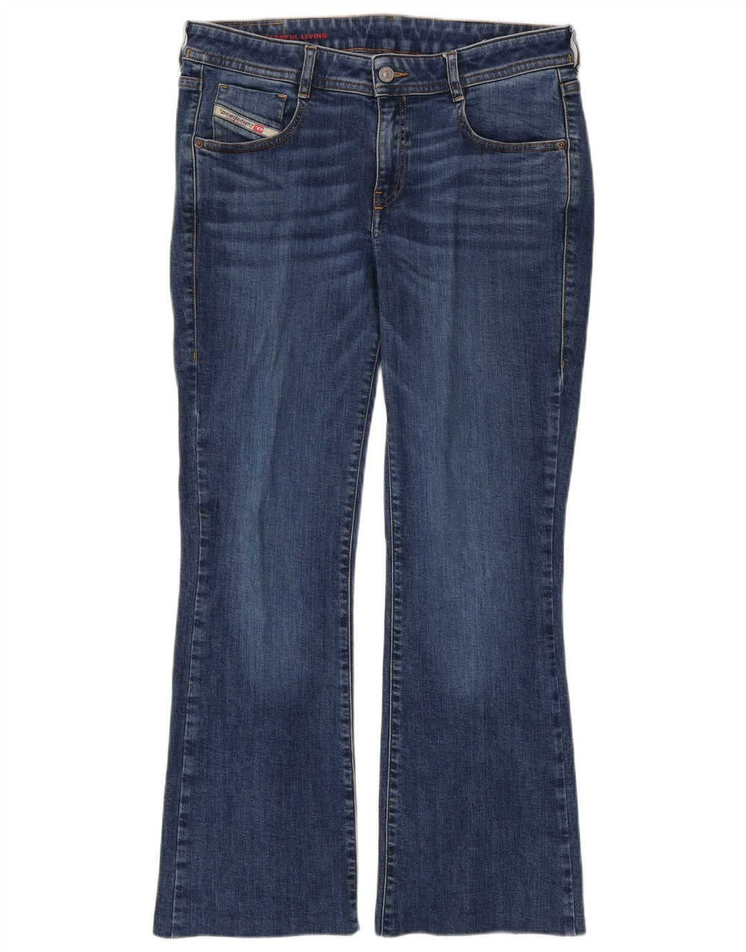 DIESEL Vaqueros Bootcut Mujer W30 L28 Algodón Azul Marino