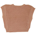 Vintage mujer crop chaleco camiseta sin mangas Reino Unido 12 rosa medio