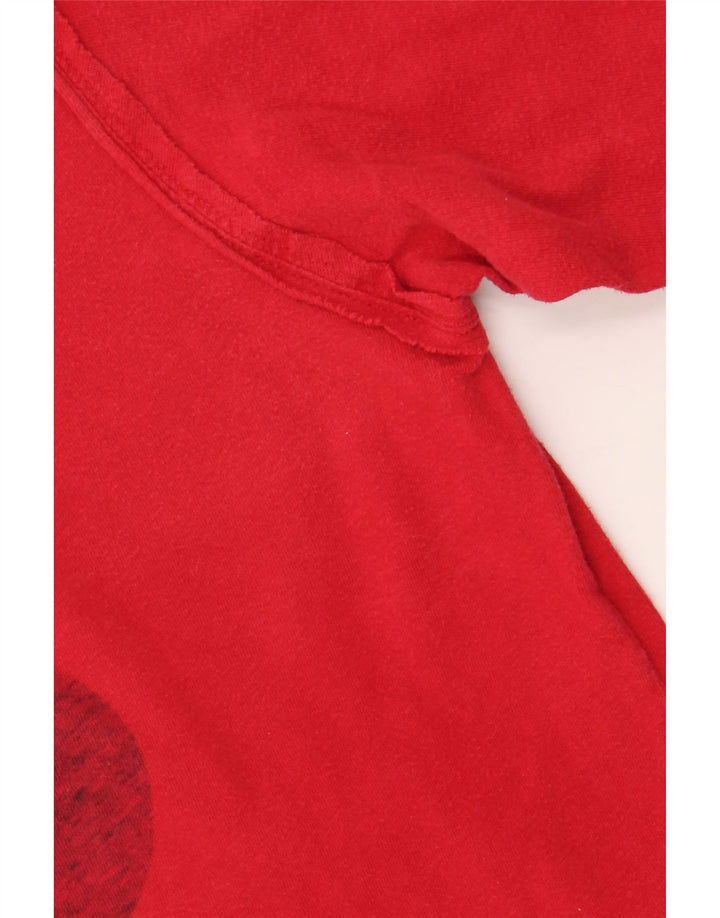 LEVI'S Top gráfico para mujer manga larga UK 18 XL Algodón rojo