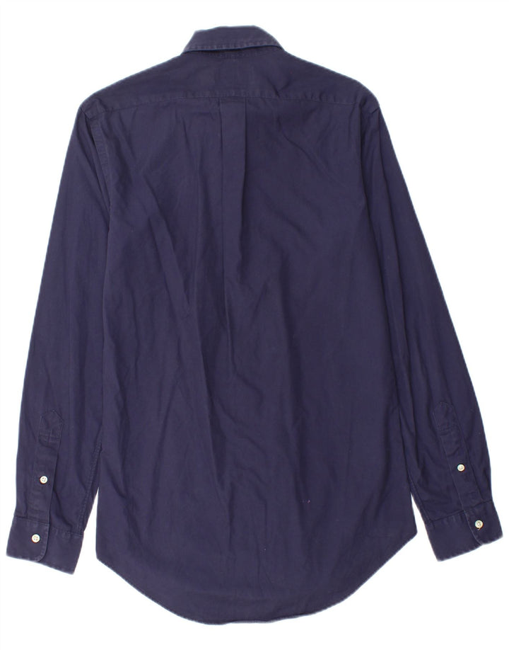 POLO RALPH LAUREN Camisa personalizada para hombre XS Algodón azul marino