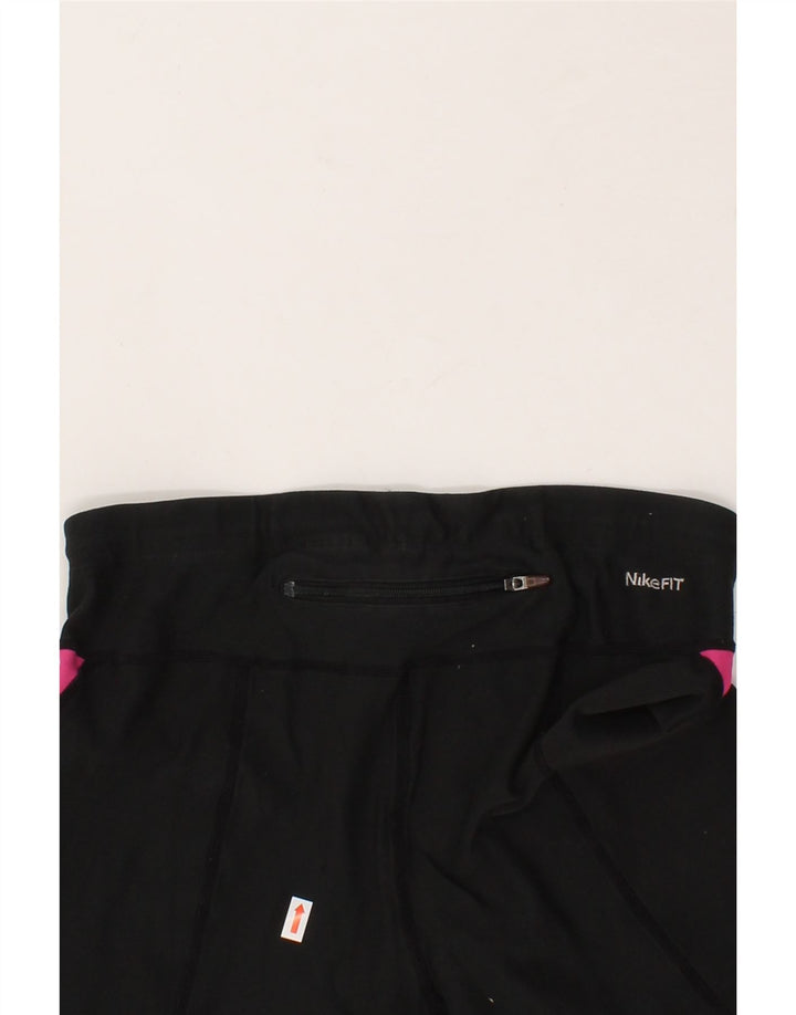 NIKE Womens Sport Shorts UK 10/12 Medium Black Colourblock Polyester Vintage Nike and Second-Hand Nike from Messina Hembry 