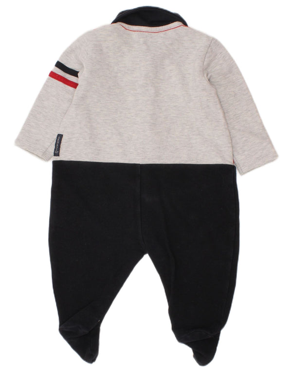 ARMANI BABY Mono de manga larga para bebé niño 3-6 meses Negro Colorblock