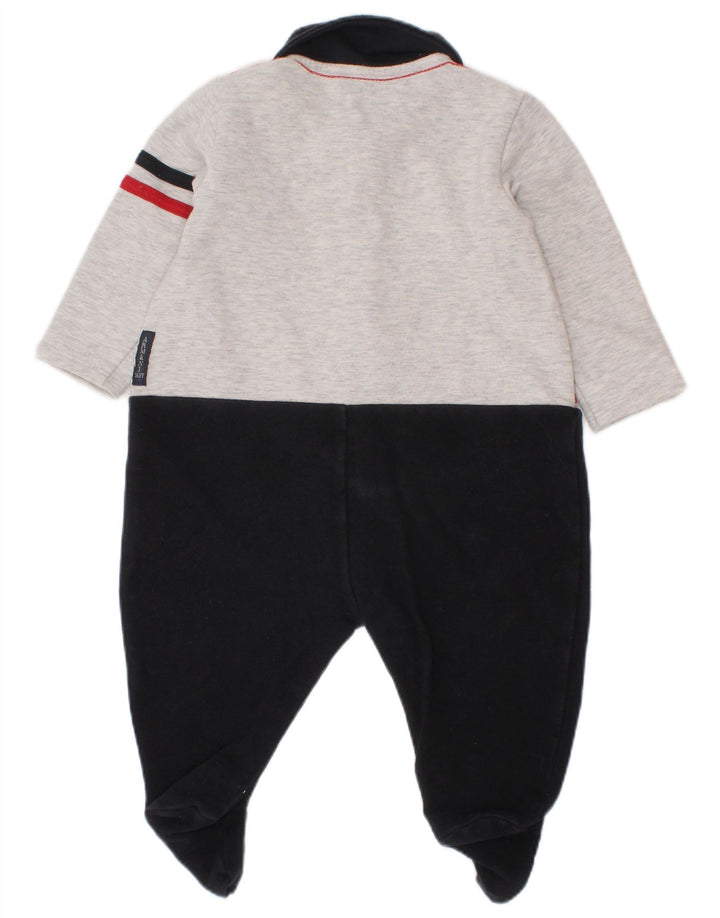 ARMANI BABY Mono de manga larga para bebé niño 3-6 meses Negro Colorblock