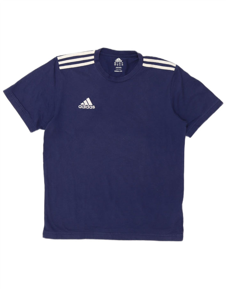 ADIDAS Camiseta Hombre Top UK 38/40 Medium Azul Marino Algodón