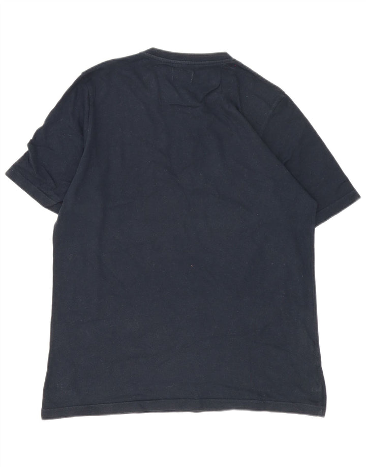 Kappa - Camiseta gráfica para hombre, talla grande, algodón azul marino