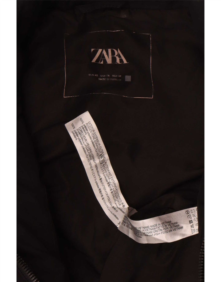 Zara Mujer Chaleco Acolchado Extragrande UK 6 XS Poliéster Negro