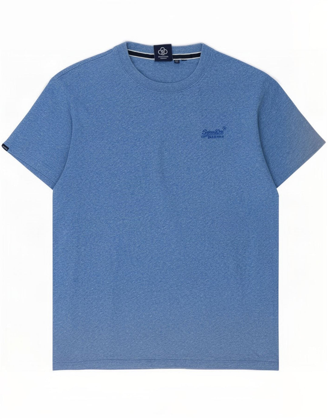 Superdry Camiseta para hombre Top de algodón moteado en azul medio