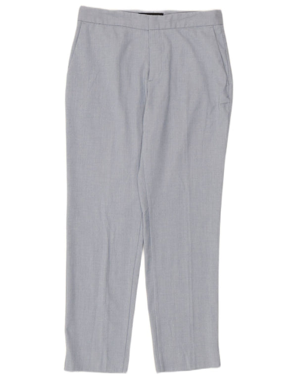 Zara Pantalón chino recto para mujer EU 38 Small W28 L27 Poliéster azul