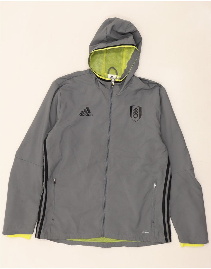 Adidas Climacool Graphic - Chaqueta impermeable con capucha para hombre, talla 40, poliéster gris grande