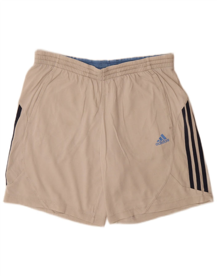 Adidas Mens Climalite Sport Shorts Medio Algodón Beige