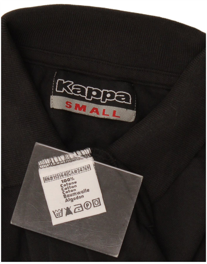 Kappa Polo De Manga Larga Para Hombre Pequeño Algodón Negro