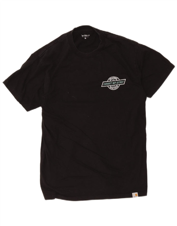 Carhartt Hombre Camiseta Gráfica Top Medio Algodón Negro