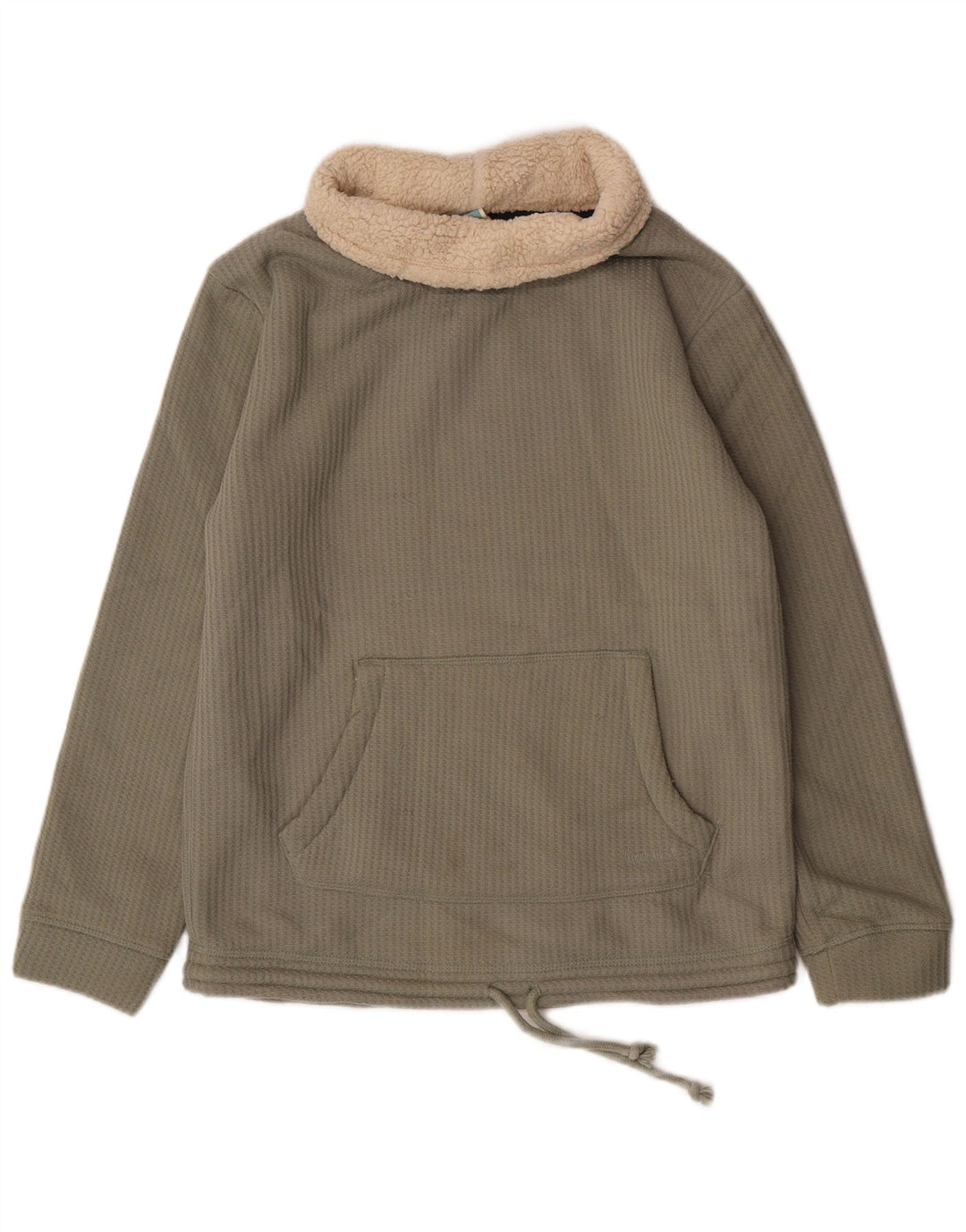 Weird Fish Mujer Sherpa Roll Neck Sudadera Jumper UK 40 Verde Medio