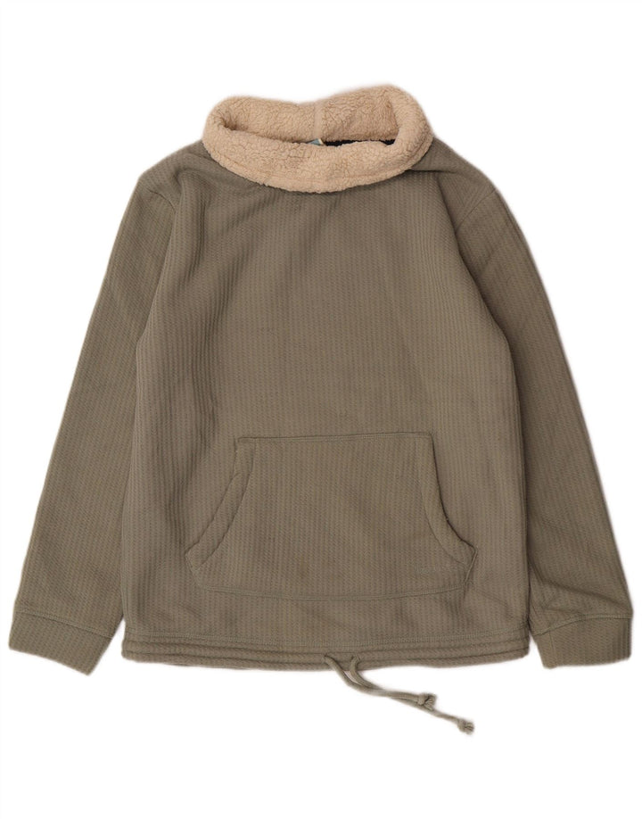 Weird Fish Mujer Sherpa Roll Neck Sudadera Jumper UK 40 Verde Medio