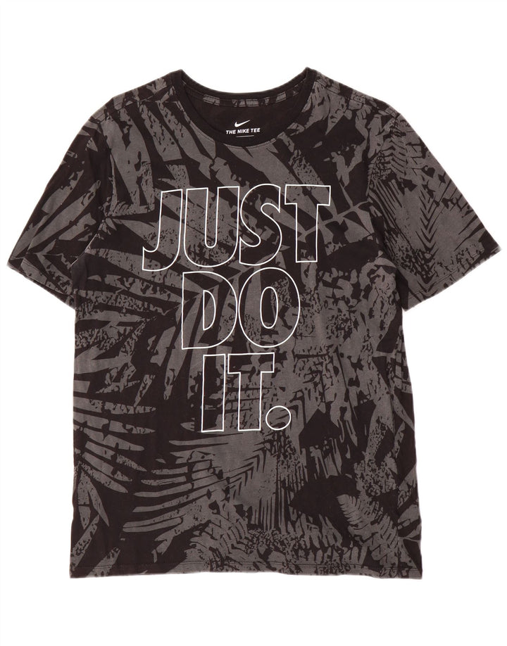 Nike Camiseta con estampado gráfico y corte atlético para hombre, color gris medio