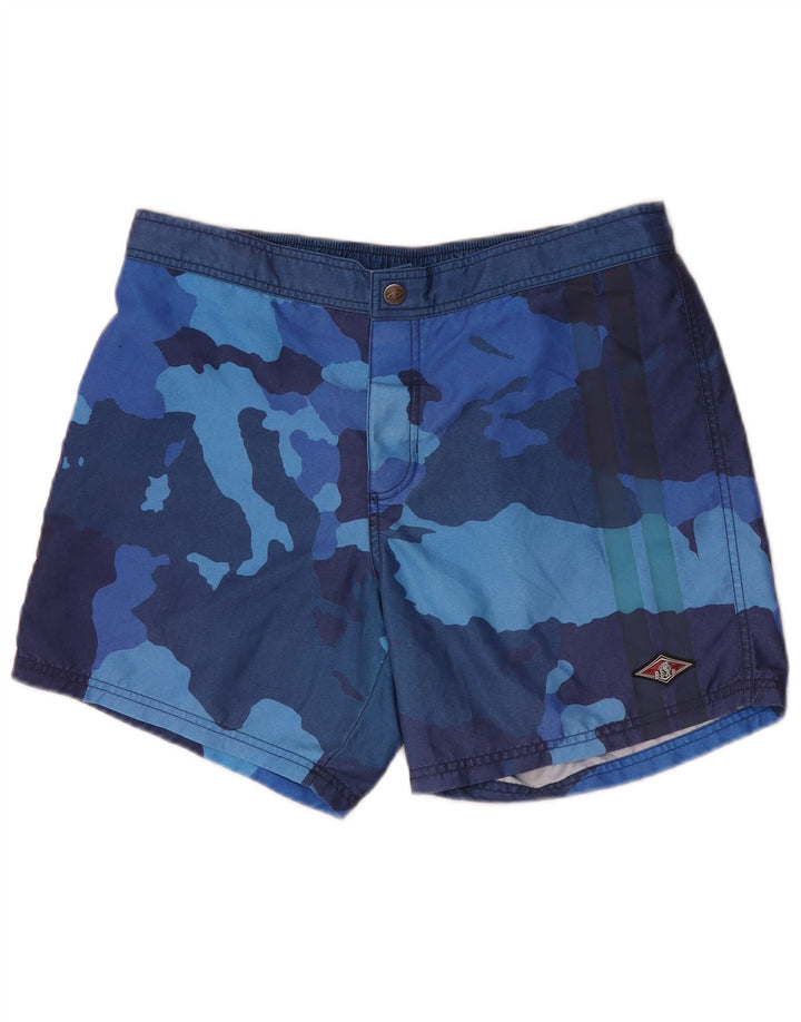 Bañador para hombre Bear, talla grande, azul, camuflaje, poliéster