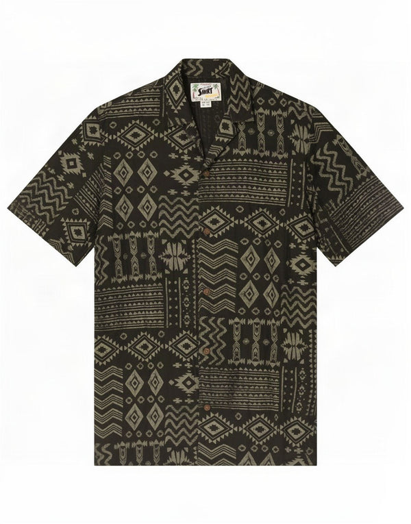 Camisa Pull & Bear Mujer Manga Corta Small Viscosa Geométrica Negra
