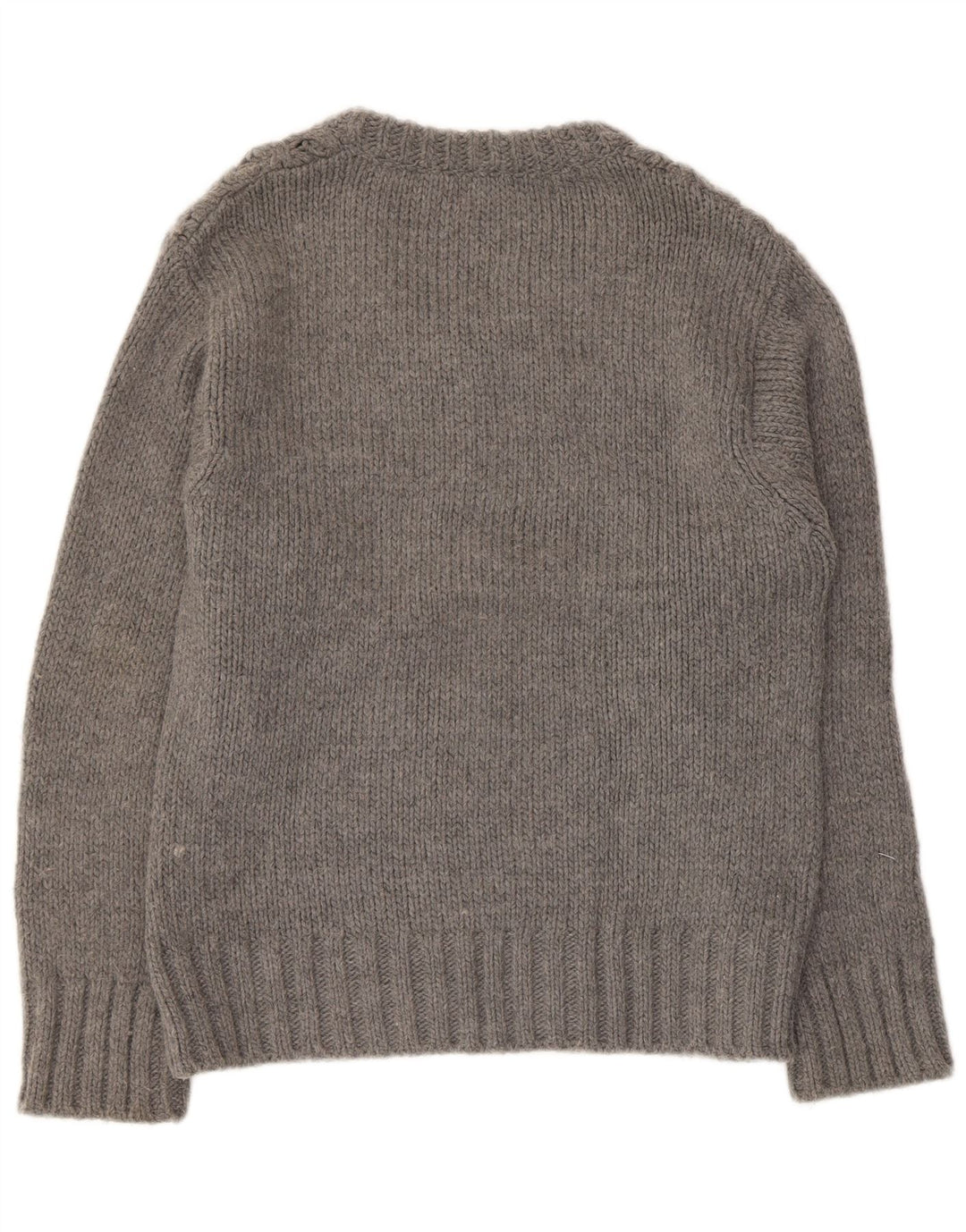Zara Hombre Jersey Con Cuello En V Jersey Grande Acrílico Gris