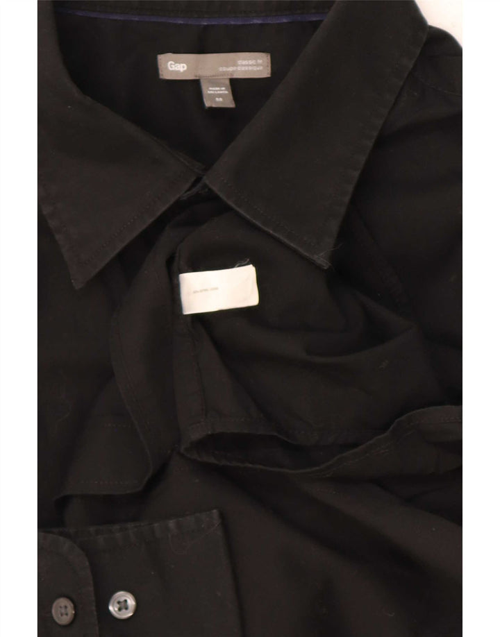 Camisa Gap de corte clásico para hombre, algodón negro mediano