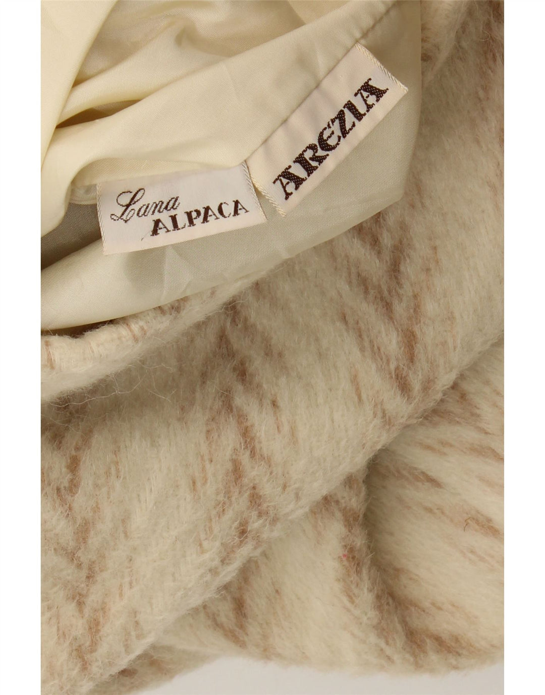 Arezia Trenca extragrande para mujer UK 20 2XL Lana en espiga beige