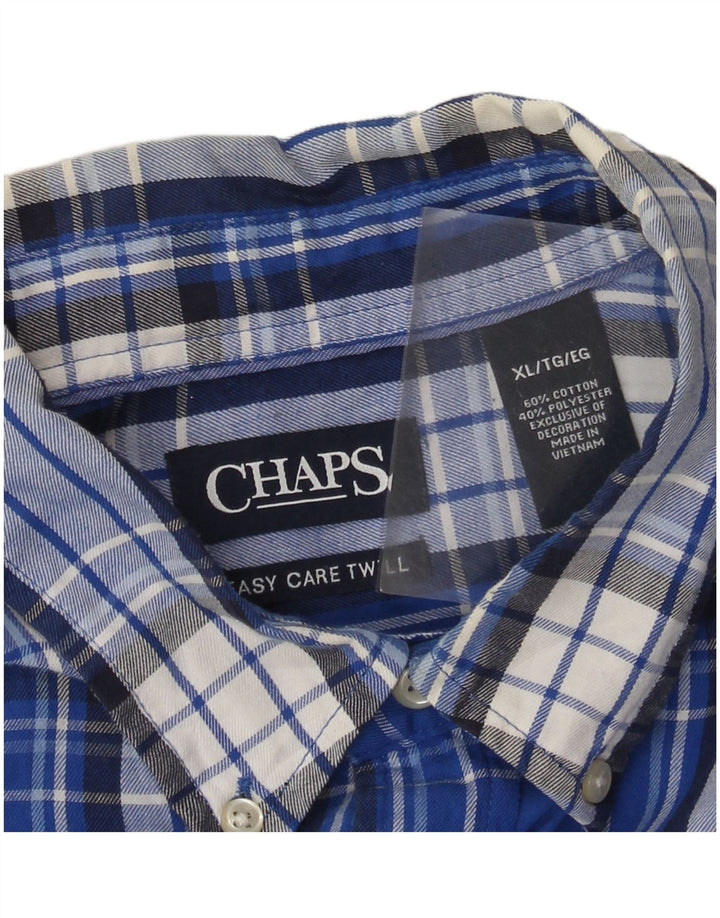 Chaps Camisa de franela para hombre XL Algodón a cuadros azules