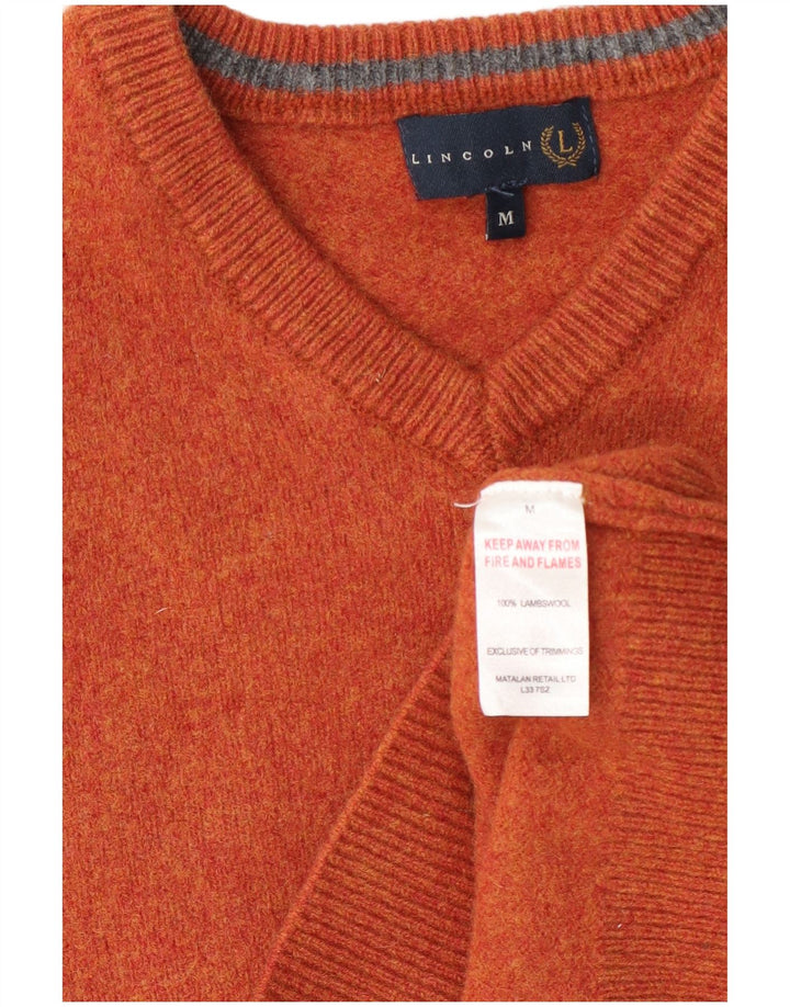 Lincoln - Jersey con cuello en V para mujer, talla 40, lana naranja mediana