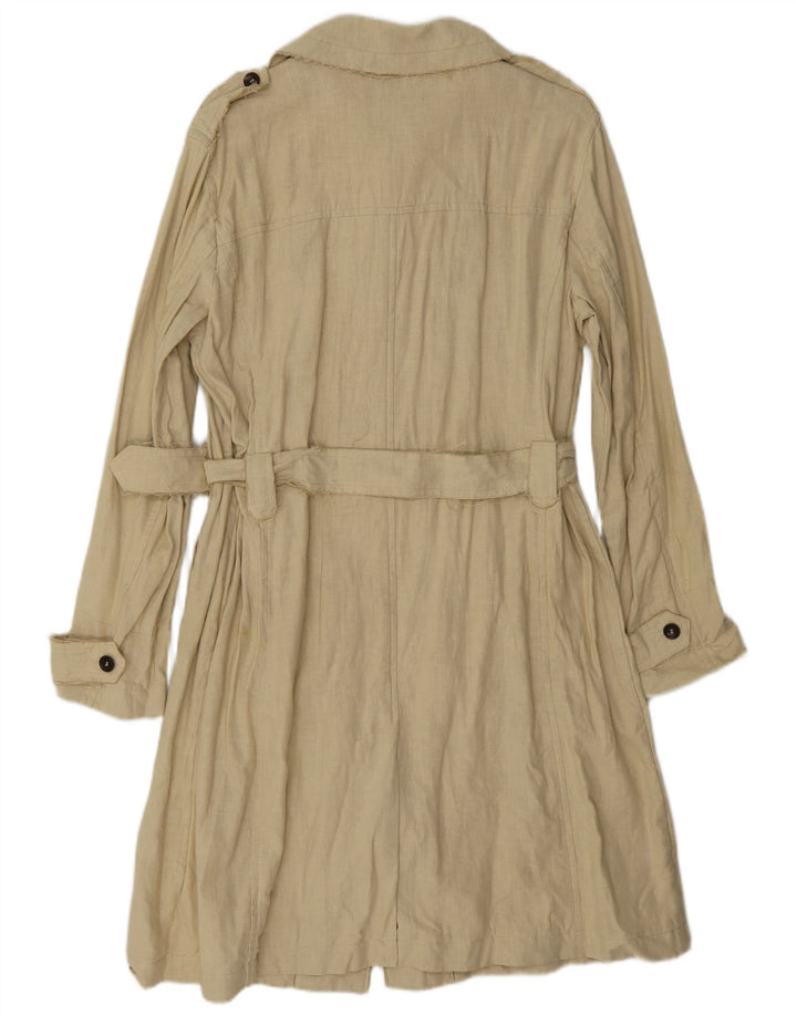 Gabardina vintage para mujer IT 46 Lyocell beige grande