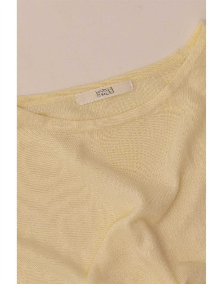 Marks & Spencer Blusa para Mujer Top UK 46 Grande Amarillo